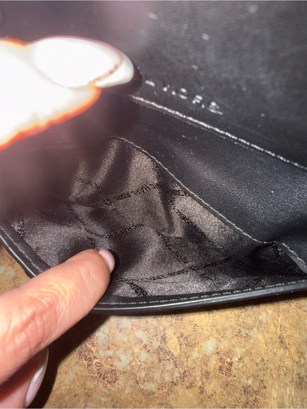 Michael Kors Black Wallet with Gold MK Logo EUC - Picture 8 of 12
